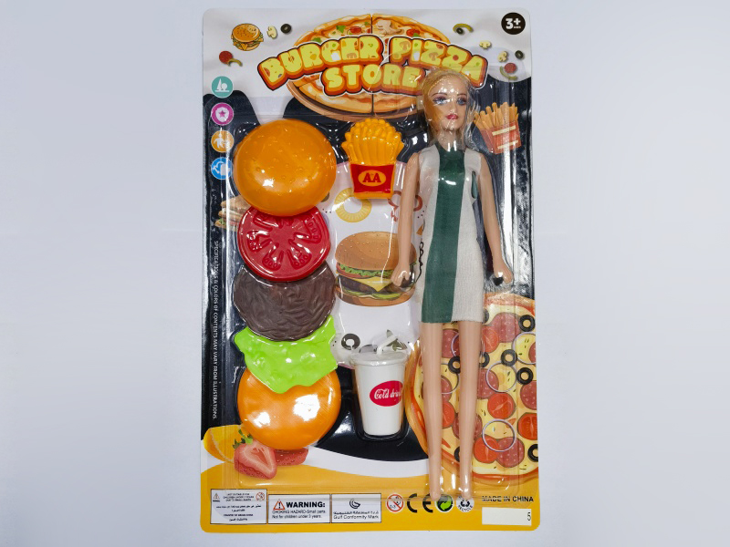 Hamburger Toys With Doll