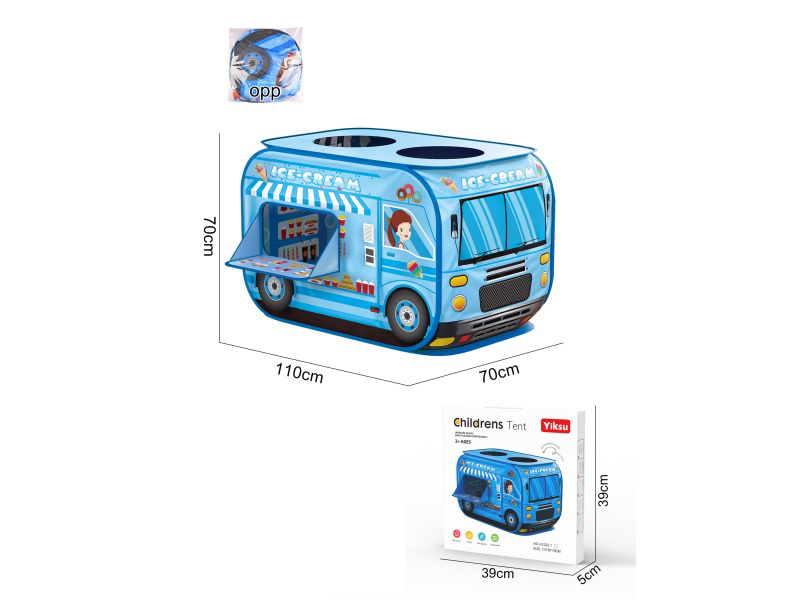 Blue dessert cart color box - Children's tent tunnel Ocean Ball pool