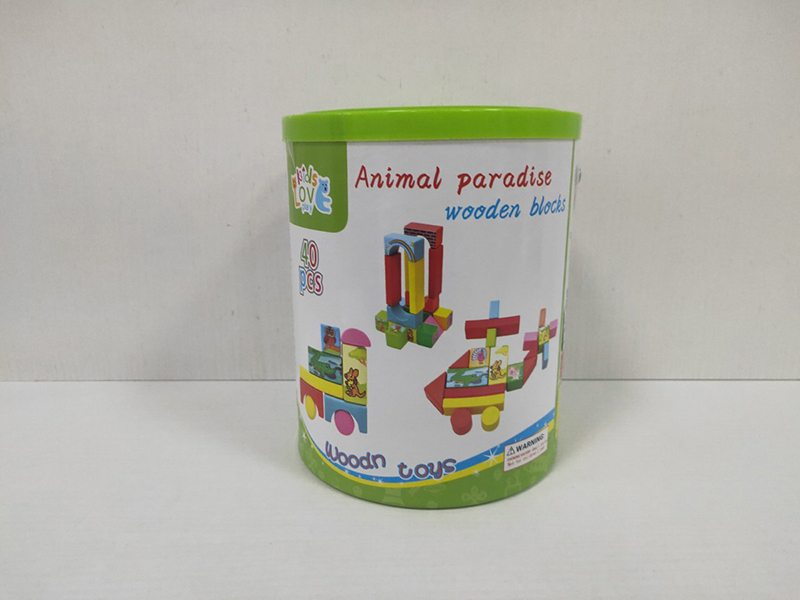 Animal Paradise Wooden Building Blocks 40pcs