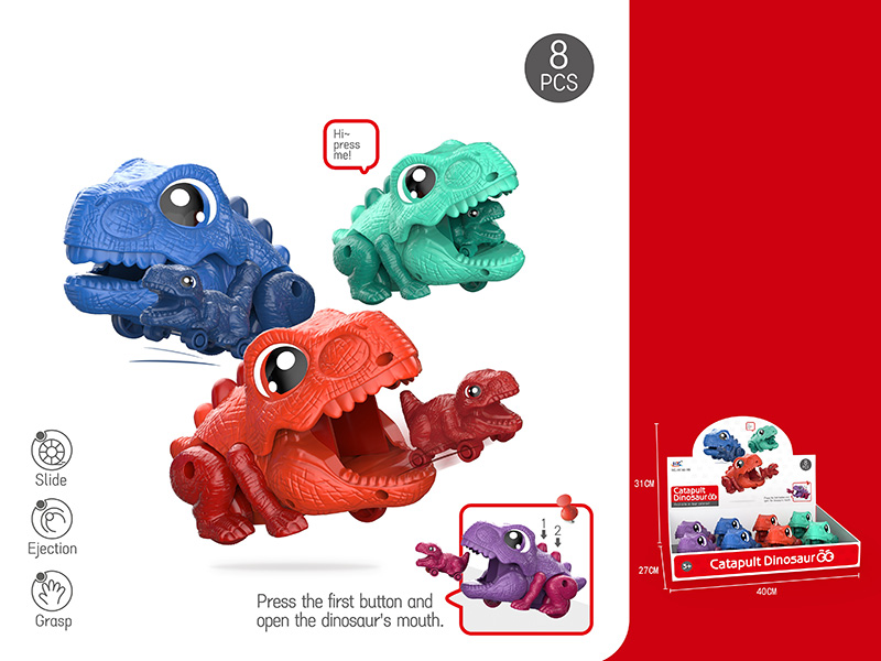 Friction Catapult Sinosaur 8pcs