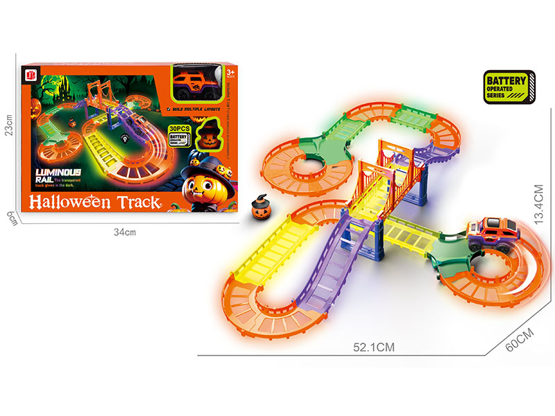 Electric Halloween Glow In The Dark Track Toys