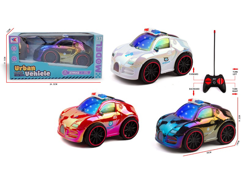 Q-Version 1:20 4CH Bugatti Police Car With 3D Lighting And Battery