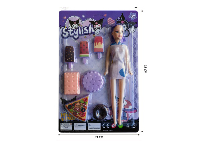 Kulomi Western Pastry Food + 11-Inch Empty Doll