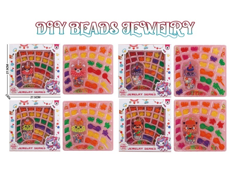 Ice Cream White Beads + Hair Clips