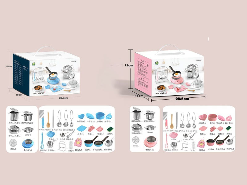 Mini Kitchen Real Cooking 37-PCS Set