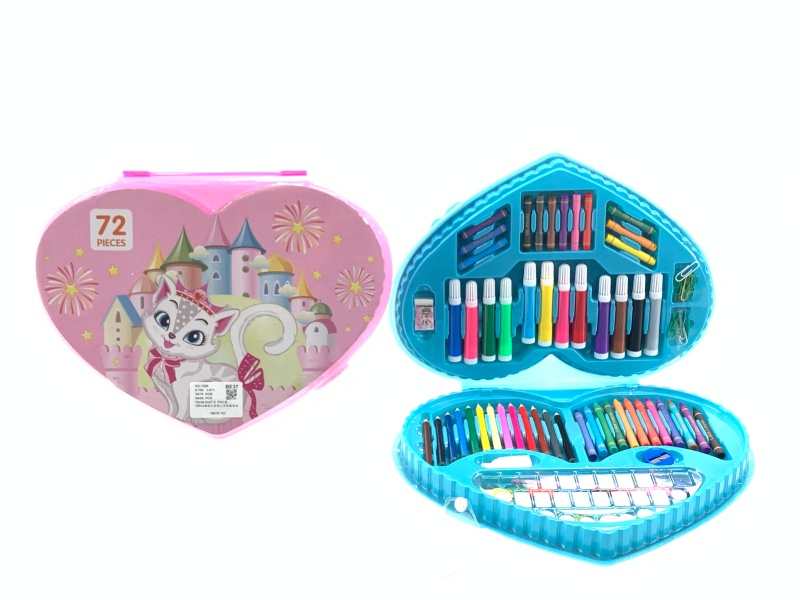 A 72Pcs Brush, Watercolor Pen, Stationery And Painting Set