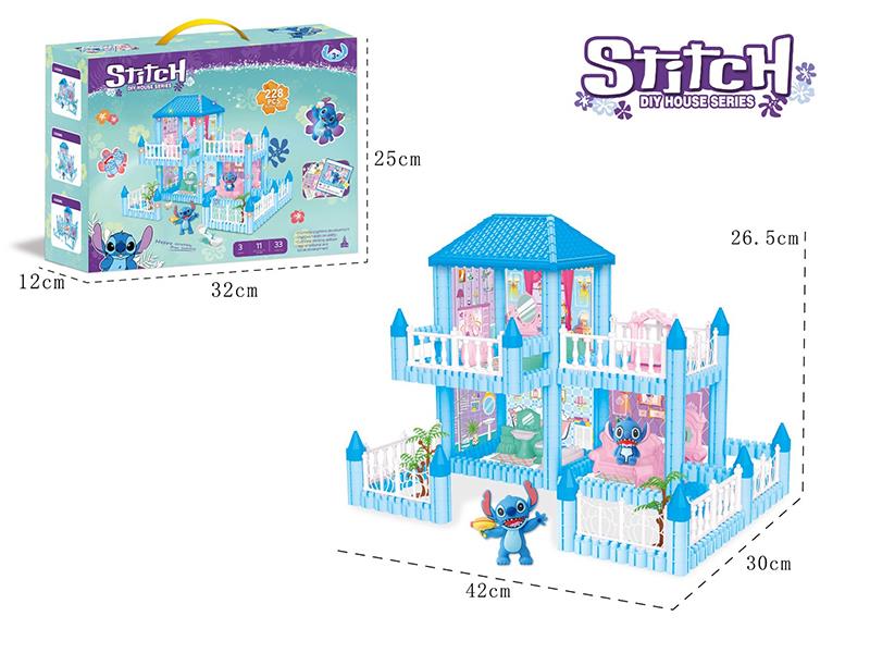 DIY Stitch House - 3 Rooms, 228PCS(Without Lights)