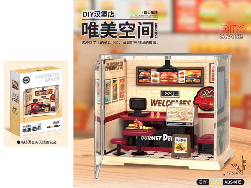 DIY Miniature Scene - Burger Shop