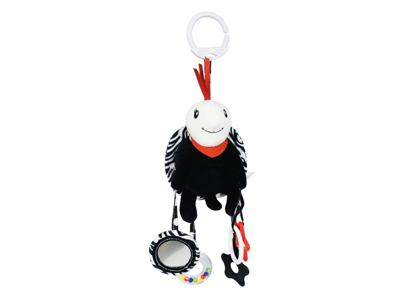 Turtle Baby Funhouse Mirror Plush Wind Chime Bed Hang