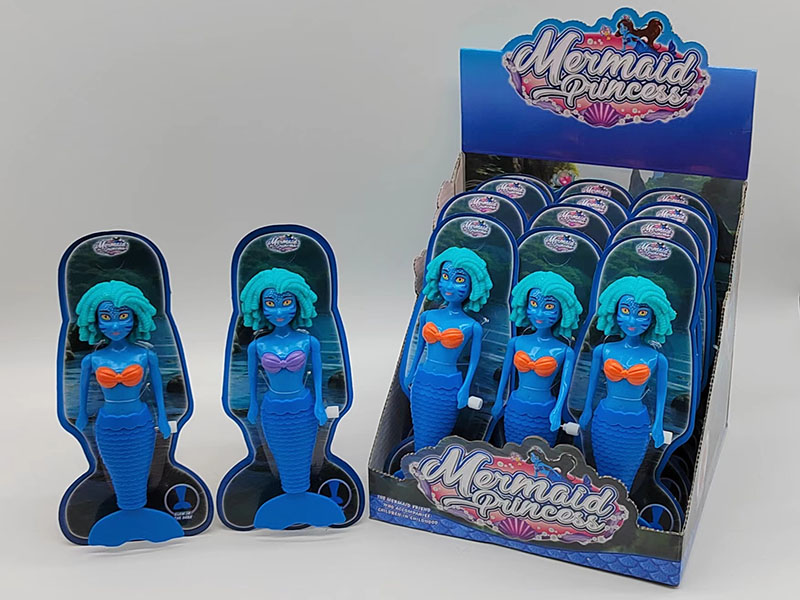 Wind Up Wag Tail Mermaid(Glow In The Dark, Blue, 7 Inch)12PCS