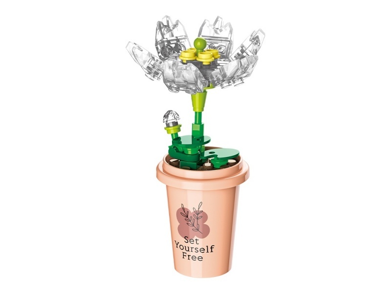 Milk Tea Cup Mountain Lotus Building Blocks