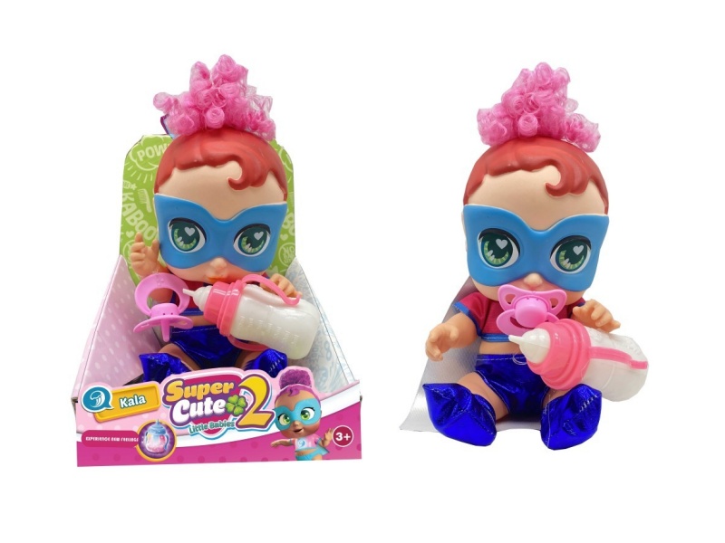 High-End 14-Inch Lined Tape, Seven-Color Light And Music Fangeek Super Cute, Super Hero, Cute Baby, Dc Baby, With Water Absorption And Spray Functions, With Baby Bottle And Nipple