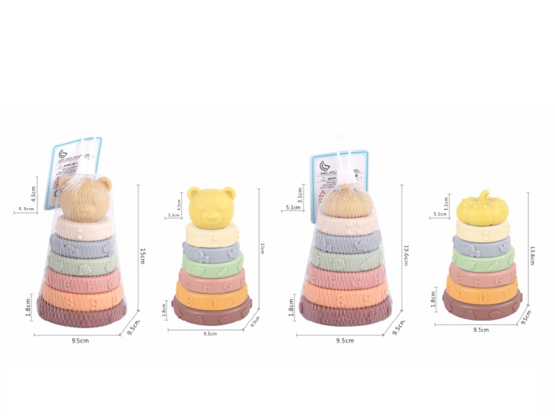 Bear /Pumpkin Stacking Rings(Morandi Color)