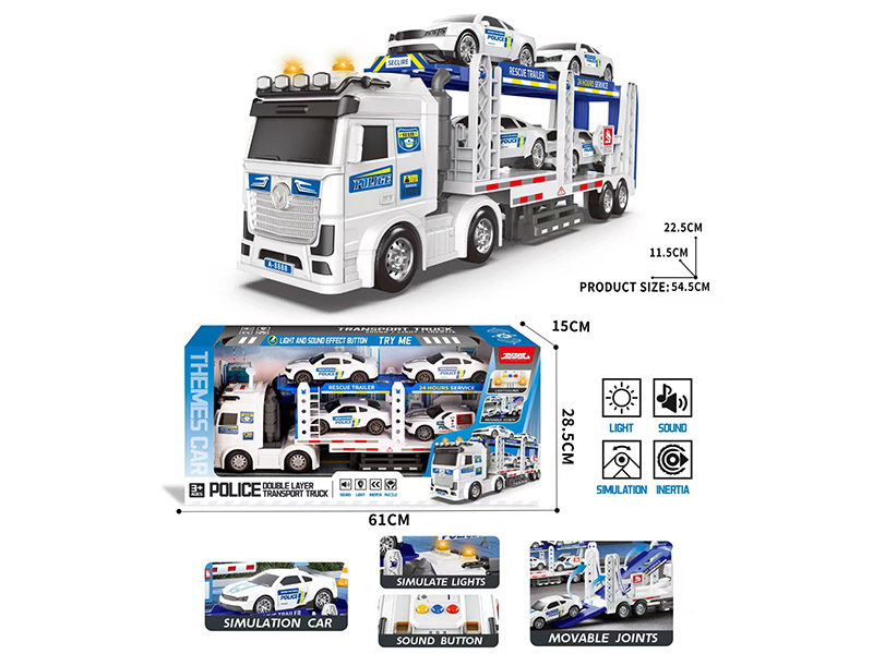 Friction Police Double Layer Transport Truck