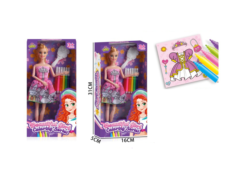 Diy Colored Graffiti Clothes Doll