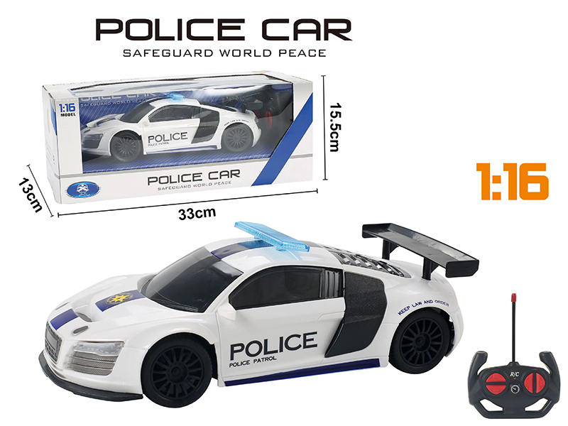 1:16 Audi 4 Channel Remote Control Police Car