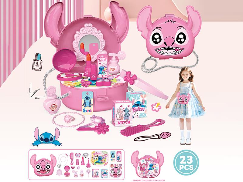Stitch Dresser Single Shoulder Bag Play House Toy 23pcs