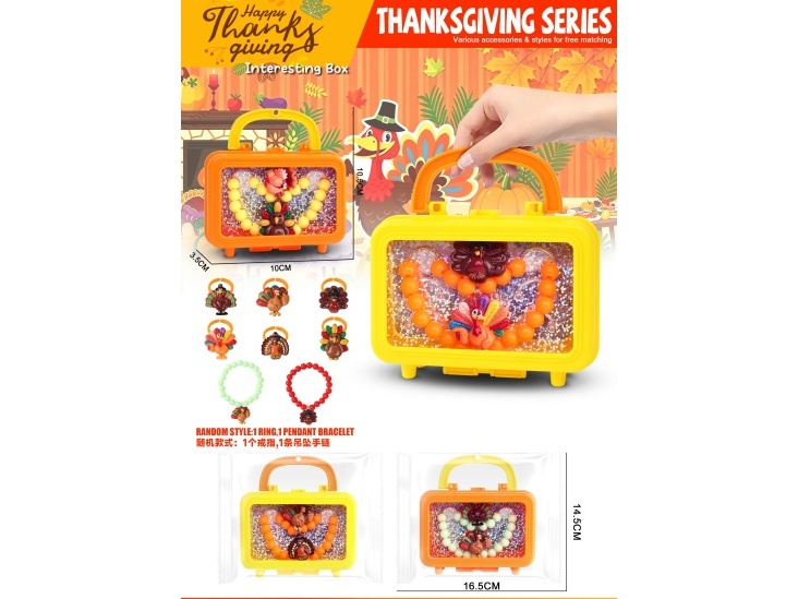Thanksgiving Girl Accessory Set, Children'S Jewelry, Rings And Bracelets