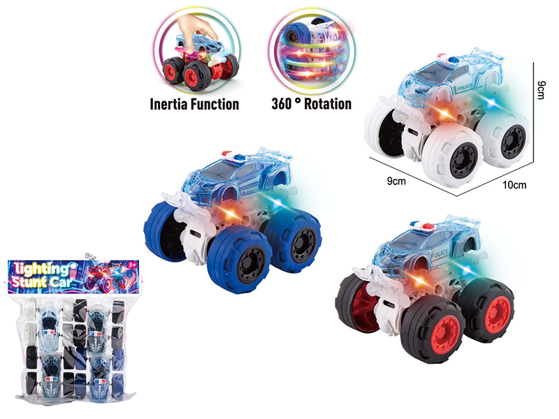 Dual Friction Stunt Lamborghini Police Car With Lights 4pcs