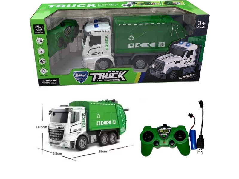 2.4G Six-Way Remote Control With Sound And Light Sanitation Vehicle