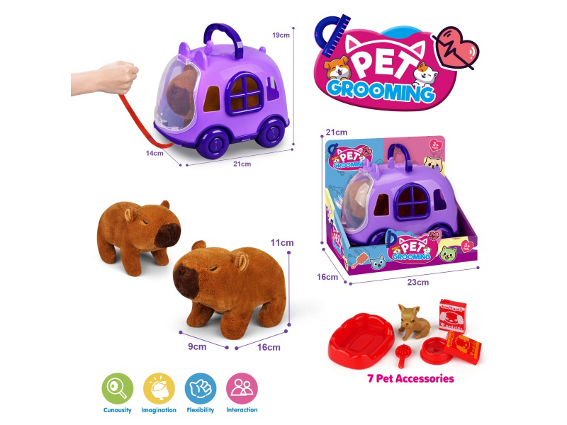 Purple Leash Bike + Electric Plush Otter + Accessories