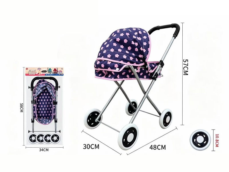 Thick Cloth Iron Stroller Toy(Small Wheel)