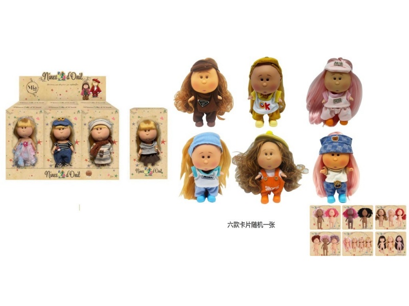 1:1 Fashion 18Cm Full Vinyl Spanish Mia Potato Doll With Card, 6 Styles, 6Pc
