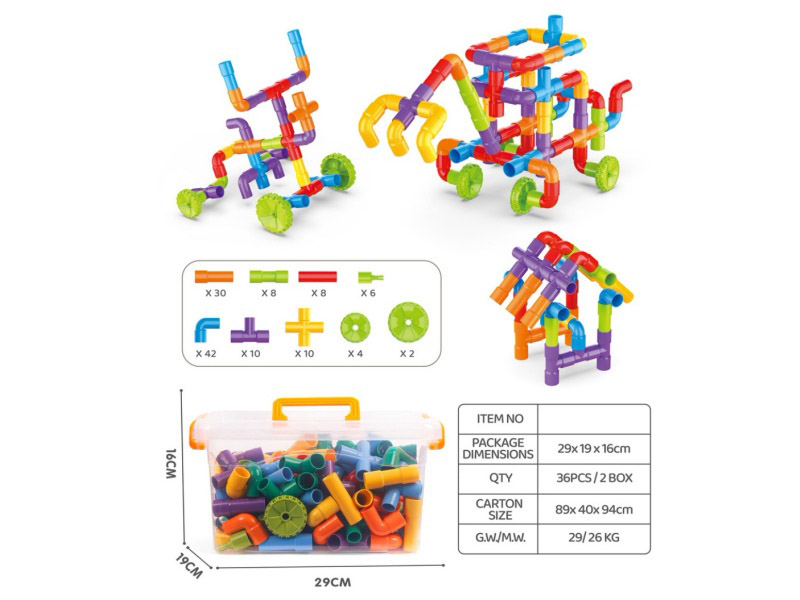 DIY Pipe Building Blocks120PCS