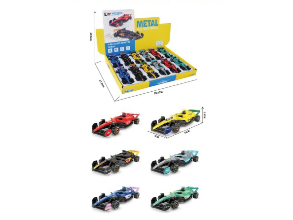 F1 Racing Car 1:60 Alloy Rebound (12-Piece Set)