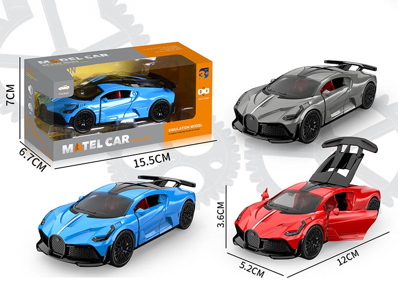 1:36 Pull Back Alloy Sports Car(3 Doors Can Open)