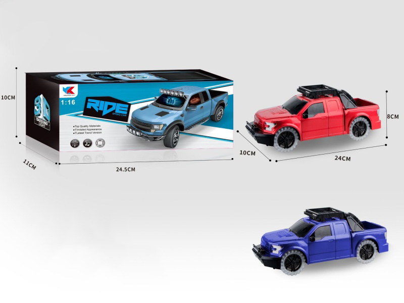 1:16 Ford F150 Raptor Off-Road Simulation Vehicle With Electric Universal 3D Lights And Colorful Wheel Lights