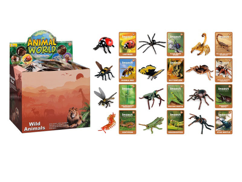 Simulated Solid Insects With Cards