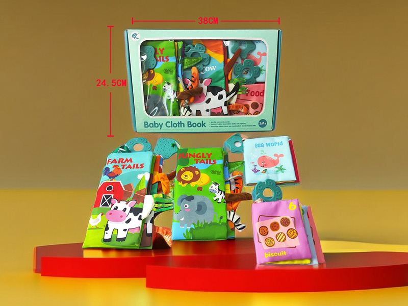 Baby Cloth Books With Teether