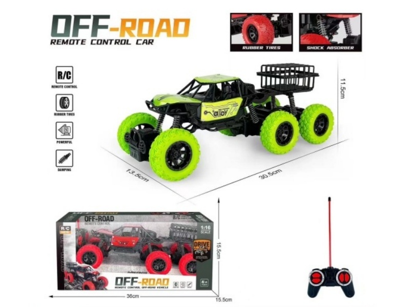 Four-Way Six-Wheel Alloy Climbing Vehicle With Lights (1:16)