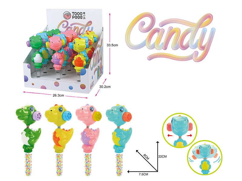 Dinosaur Whistle Candy Toys 12pcs