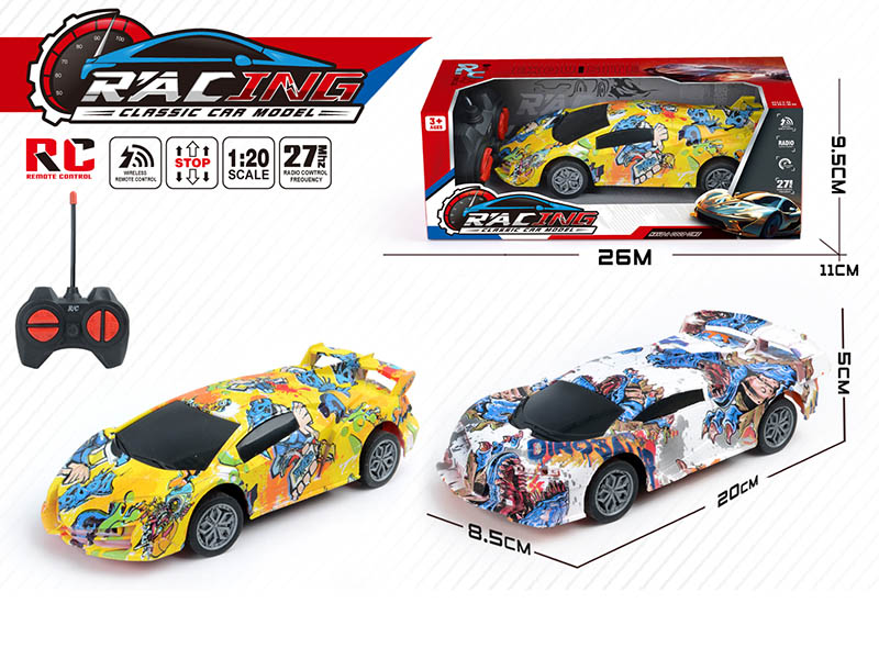 4CH Remote Control Graffiti Car(Not Included Batteries)