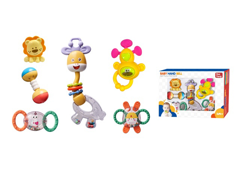 Baby Rattle Teether 6PCS