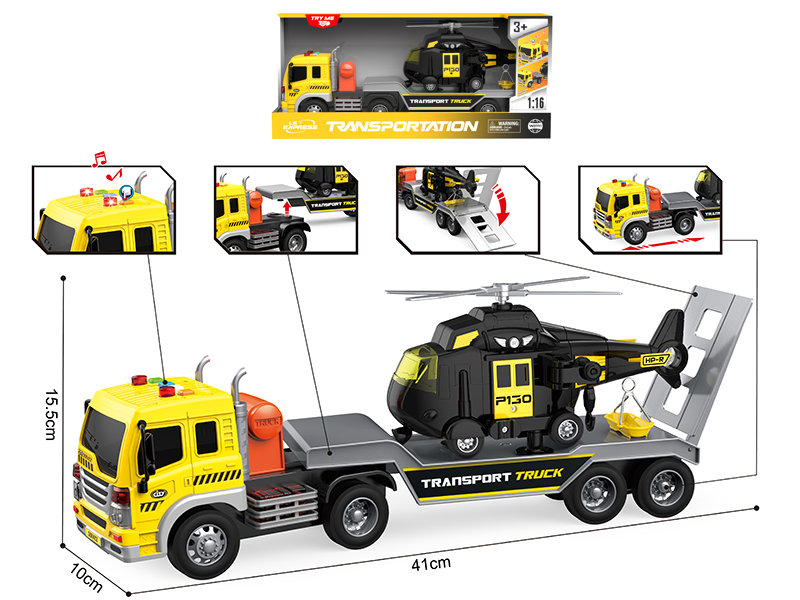1:16 Friction Transport Truck(Sound And Light)
