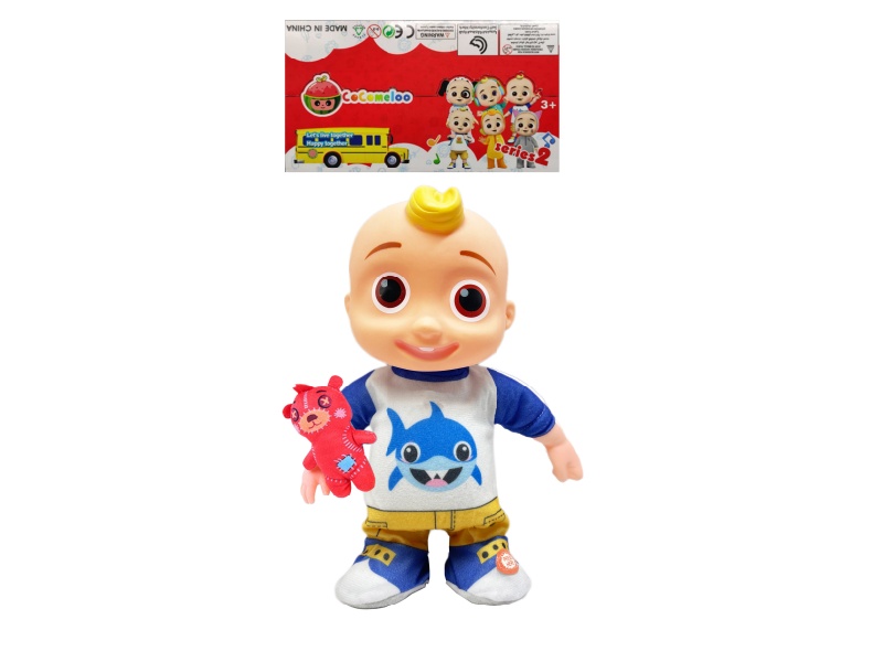 22 Inch B/O Solid Cocomelon JJ Boy Doll With Bear