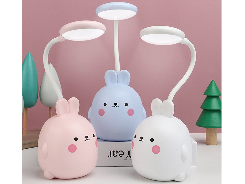 Cute Rabbit Pen Holder Desk Lamp