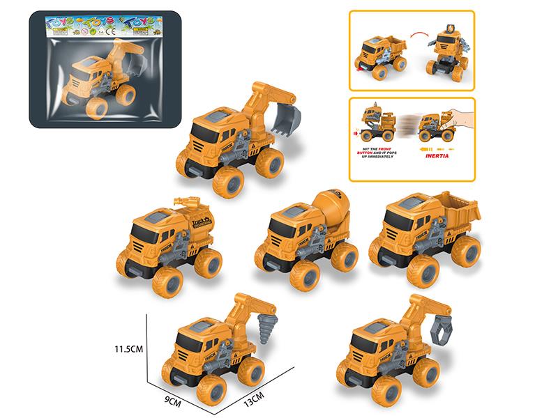 Friction Crash Deformation Off-Road Engineering Truck 1pcs
