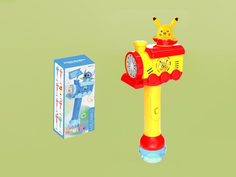 Pikachu Automatic Rotating Electric Bubble Stick(Lights And Music)