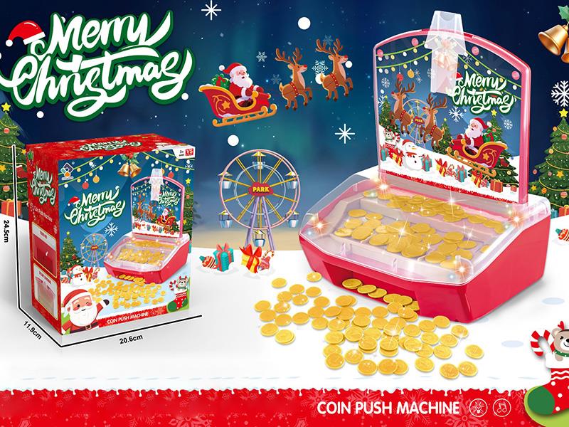 Christmas Coin Pusher With Sound And Light