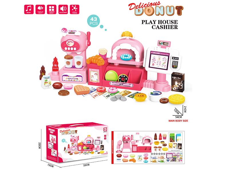 Dessert Shop Cashier Pretend Play Toy 43pcs