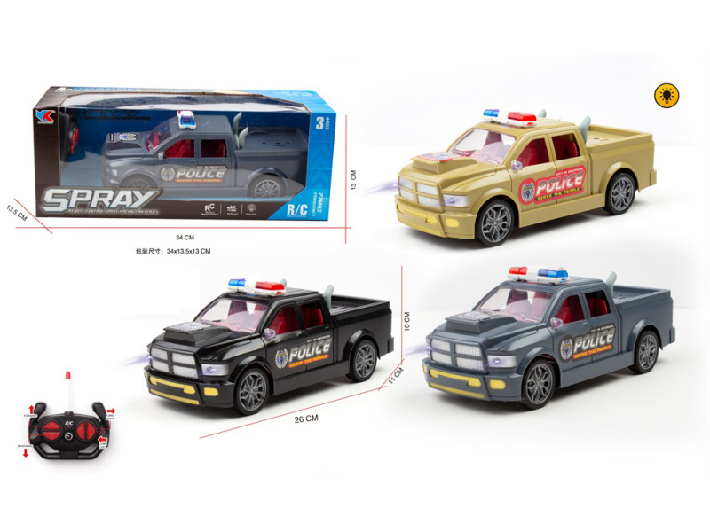 1:16 Dodge Ram Pickup Truck 4CH: With Lights, Remote Control, Police Car, No Power Included