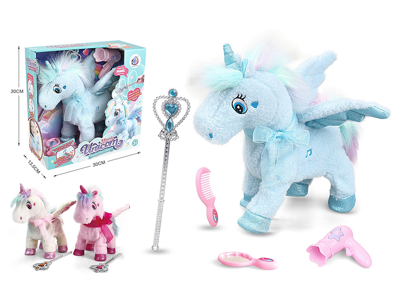 Electric Touch Control Plush Unicorn Set