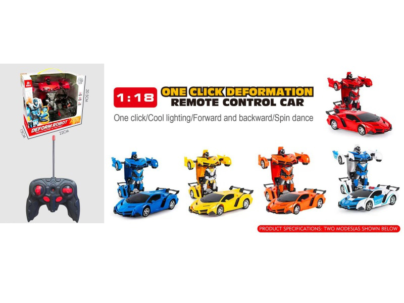 1:18 Transformable Remote Control Car (With Battery Included)