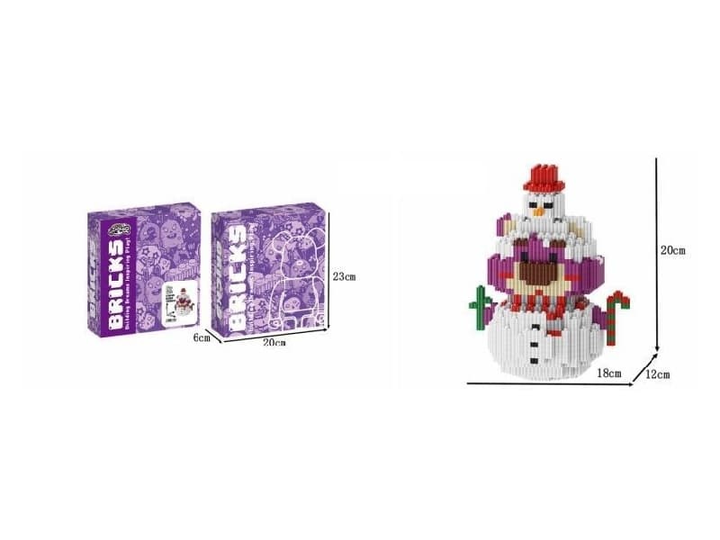 Snowman Bear Building Blocks 1266Pcs