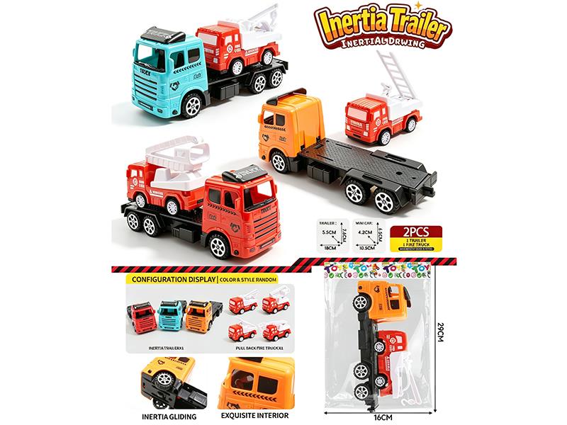 Friction Trailer + Fire Engine