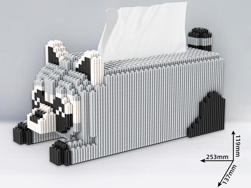 Raccoon Tissue Box Building Blocks 3663+pcs